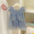 thumbnail image 7 of Curuila Infant Toddler Girls Mesh Dress Flutter Sleeve Floral Embroider Square Neck Party Fashionable Dresses For Girls Size 6-12 Months, 7 of 7