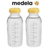 Medela Breastmilk Collection Storage Feeding Bottle Set with Lids (2 Bottles ...