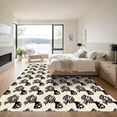 thumbnail image 3 of ODIKA 6'x9' Machine Washable Non-Slip Area Rug, Elegant Abstract Animal with Cultural Influence High Traffic Rug with Pad, Beige, 906729, 3 of 8