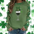 thumbnail image 2 of mihongmao Women's Saint Patrick's Day T Shirts Women Fashion St. Patrick's Day Casual Printed Round Neck Loose Long Sleeve Capless Sweatshirt Top Multicolor XL, 2 of 5