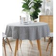 thumbnail image 3 of Table Cloth, Round, Cotton Linen, Simple Twill, Suitable for Home Kitchen Decoration, diameter 120 cm, 3 of 4