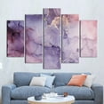 thumbnail image 3 of Shimmery Poster, Abstract Art Canvas, Purple Marble Canvas Art, Purple And Pink Marble, Modern Wall Art, Alcohol Ink Wall Decor, Canvas Wall Decor - 3P-Natural Framed, 3 of 9
