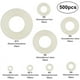thumbnail image 1 of Arandelas de plástico de 500 piezas, arandelas planas de nailon M2/M2.5/M3/M4/M5/M6/M8/M10, arandela de sellado blanca para sujetadores industriales Ormromra YQ-1286, 1 of 6