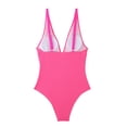 thumbnail image 6 of Women's One Piece Swimsuit Fashion Deep V Neck Adjustable Straps Bathing Suit Low Back Beach Swimwear (S, Pink), 6 of 6