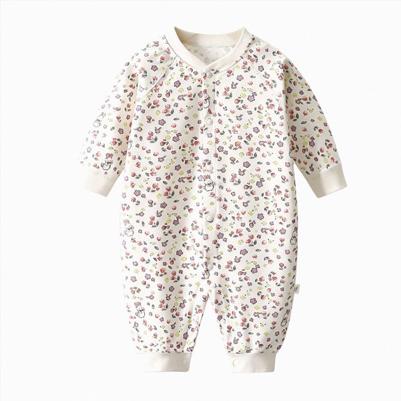UAYOTSE Baby Bodysuit Long Sleeve Romper 3 6 9 12 18 24 Months Newborn Fall Winter Pajamas Preemie Infant Boys Girls Sleepers Loungewear,Sizes 12-18 Months