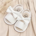 thumbnail image 6 of Meckior Baby Girls Sandals Rubber Sole Infant Summer Bow-Knot Shoes for First Walker 0-18 Months, 6 of 7