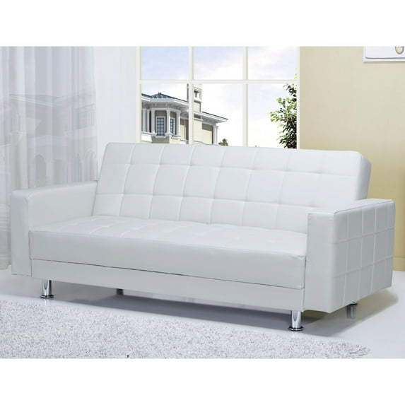 Gold Sparrow Frankfort Faux Leather Convertible Loveseat