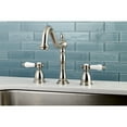 thumbnail image 2 of Kingston Brass KB1798BPLLS Bel-Air Double-Handle Widespread Kitchen Faucet in Brushed Nickel, 2 of 6