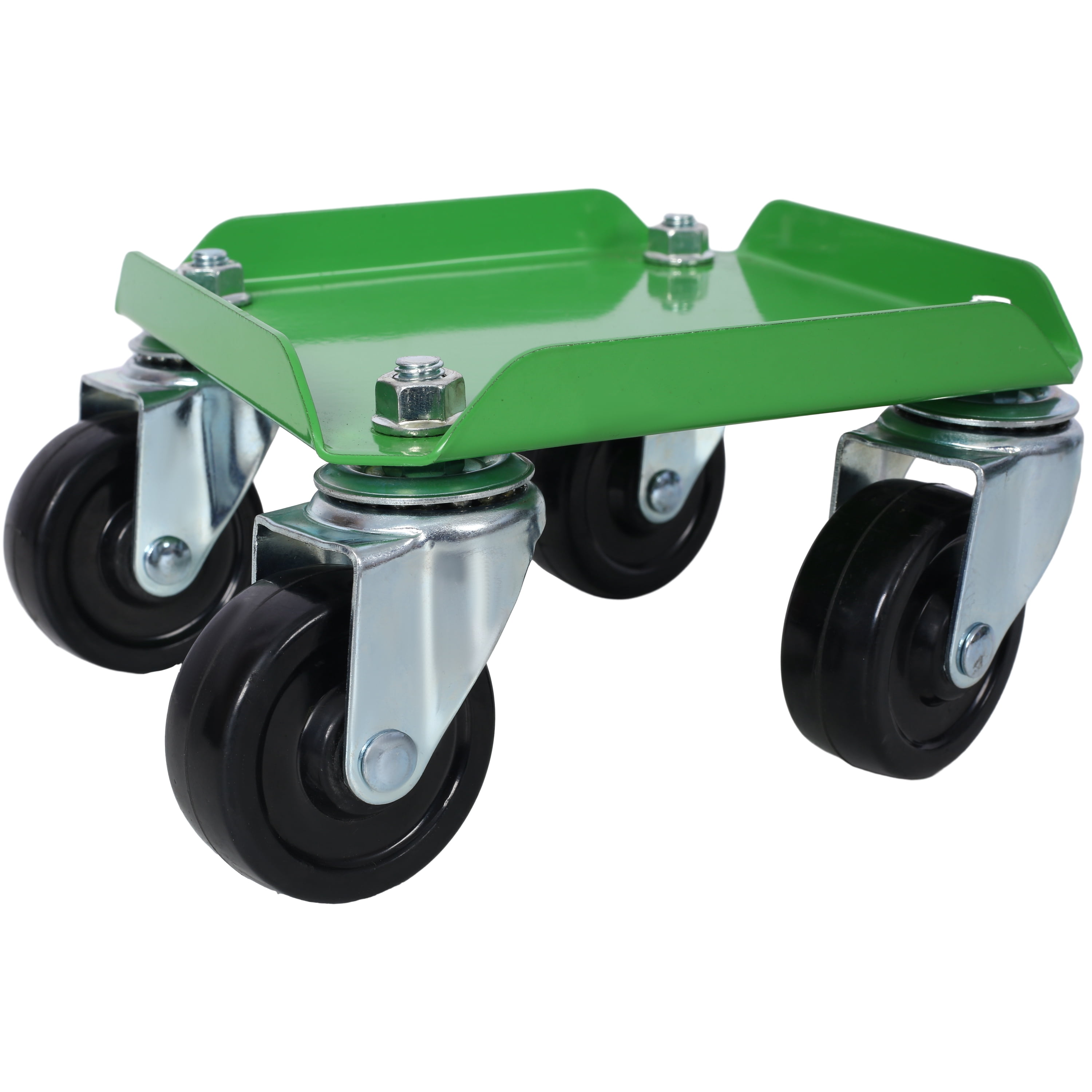 Heavy-Duty Steel V-Slide Dolly, 1500 lbs Capacity Moving Dolly with Anti-Slip Pads, 2.5 Inch Swivel Casters, Rust-Proof Powder Coating for Industrial Commercial Use