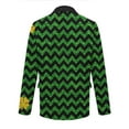 thumbnail image 4 of Levmjia Men's Suit Jacket Corduroy Blazer St. Patrick's Day Green Shamrocks Print Single - Breasted Pocket Stretch S - 4XL Formal Casual Party Outfit, 4 of 8