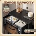 thumbnail image 2 of Industrial Dresser for Bedroom with 4 Storage Drawers Medieval Wooden Door Metal Compass Rose Emblem Spiked Dressers Chest of Drawers Steel Framed Fabric Closet Organizers for Dorm Entryway, 2 of 8