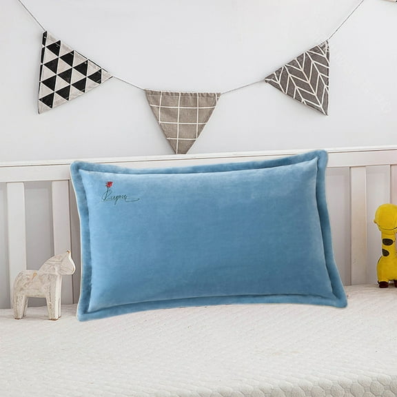 Nkmbld Pillow Cases Standard Size Plushs Velvet Pillowcases Simples Embroidered Pillowcases Soft and Comfortable Home Bedding 18.90x29.13 Inch