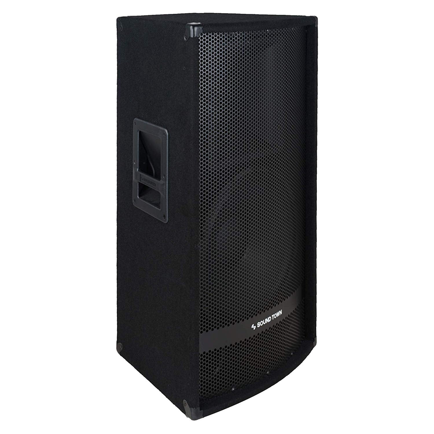 Sound Town Professional PA Speaker System with Two 15” Passive PA Speakers and One 2-Channel UPDM Power Amplifier for Live Sound, Karaoke, Bar, Church
