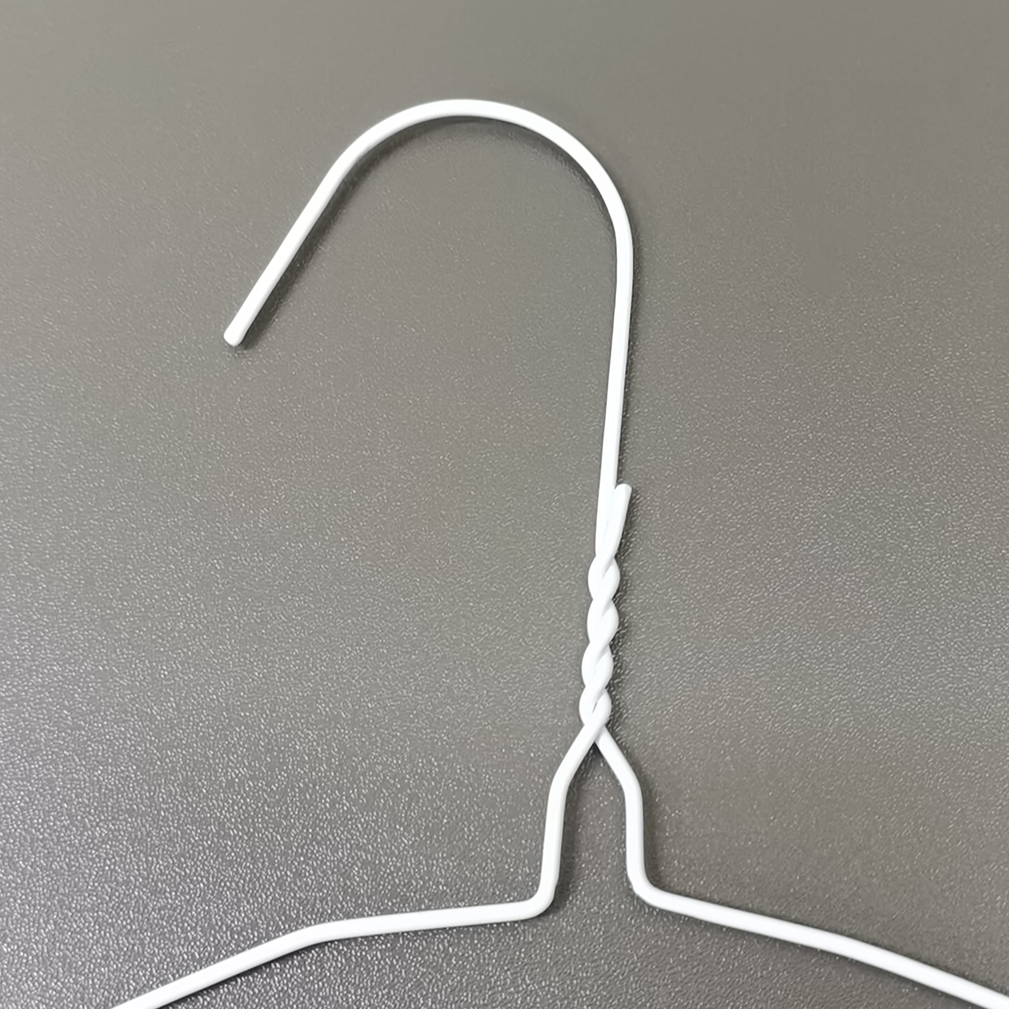 White Vinyl Coated Drip Dry Wire Hanger 10PC