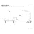 thumbnail image 2 of Kingston Brass KB8751NFLLS NuWave French 8-Inch High Arch Kitchen Faucet with Twin Handle without Sprayer, Polished Chrome, 2 of 2