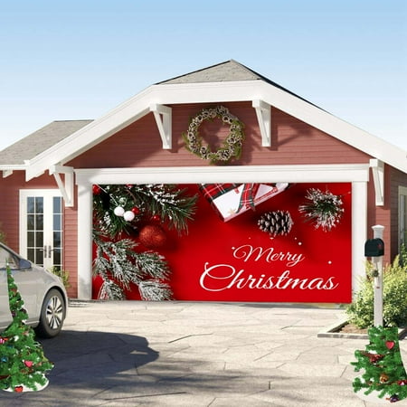 

Christmas Garage Door Decorations Christmas Garage Door Mural Covered 7 X 16 Feet Large Merry Christmas Sign Christmas Holiday Party