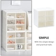 thumbnail image 4 of CIMAXIC Plastic Visible Drawer Box White for Home Office Storage 2Pcs, 4 of 6