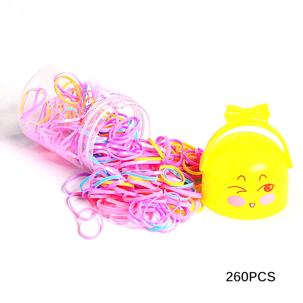 260pcs/130pcs Hair Holder Hair Tie Elastic Rubber Bands For Girls With