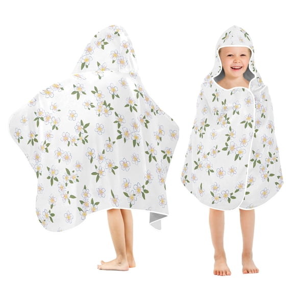 joogoo Flower-p1 Kids Hooded Beach Towel Baby Bath Towel 23.5"x50"