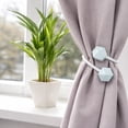 thumbnail image 5 of Pure White Tieback - Flexible Design with Wooden Tips and Faux Leather Covering - Complete Your Window Treatments, 5 of 7