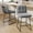 Grey, variant on Ninecer Counter Height Bar Stools Set of 2, 26 Inch Upholstered Bar Stools with Low Back, Boucle Fabric Square Seat Bar Chairs with Metal Legs and Footrest, Bar Stools for Home Kitchen Bar, Grey