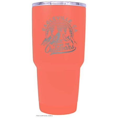 

Eagleville California Souvenir Laser Engraved 24 oz Insulated Stainless Steel Tumbler Coral