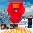 thumbnail image 3 of Odeerbi Smart Heated Scarf for Men Women Comfortable Warming Neck Wrap Scarf Winter USB Rechargeable Neck Warmer Solid Color Fleece Lined Cold Proof Neck Protector Warm Scarf Red without Power Bank, 3 of 9