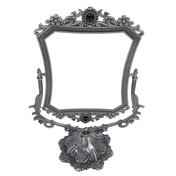 Espejo De Maquillaje Vintage De Doble Cara, Espejo De Mesa Antiguo Giratorio De 360 ​​​​grados, Espejo De Tocador Con Flores En Relieve Para Uso Decorativo Y Práctico,