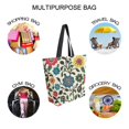 thumbnail image 7 of FORMRS Womens Canvas Tote Bag with Zipper Inner Pocket Shoulder Handbag, Vibrant Floral, 7 of 7