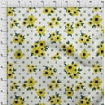 thumbnail image 3 of oneOone Rayon Yellow Fabric Floral & Geometric Sewing Material Print Fabric By The Yard 56 Inch Wide, 3 of 5