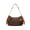 Brown, variant on Women's Cherry Charm Hobo Shoulder Bag, Black Leather