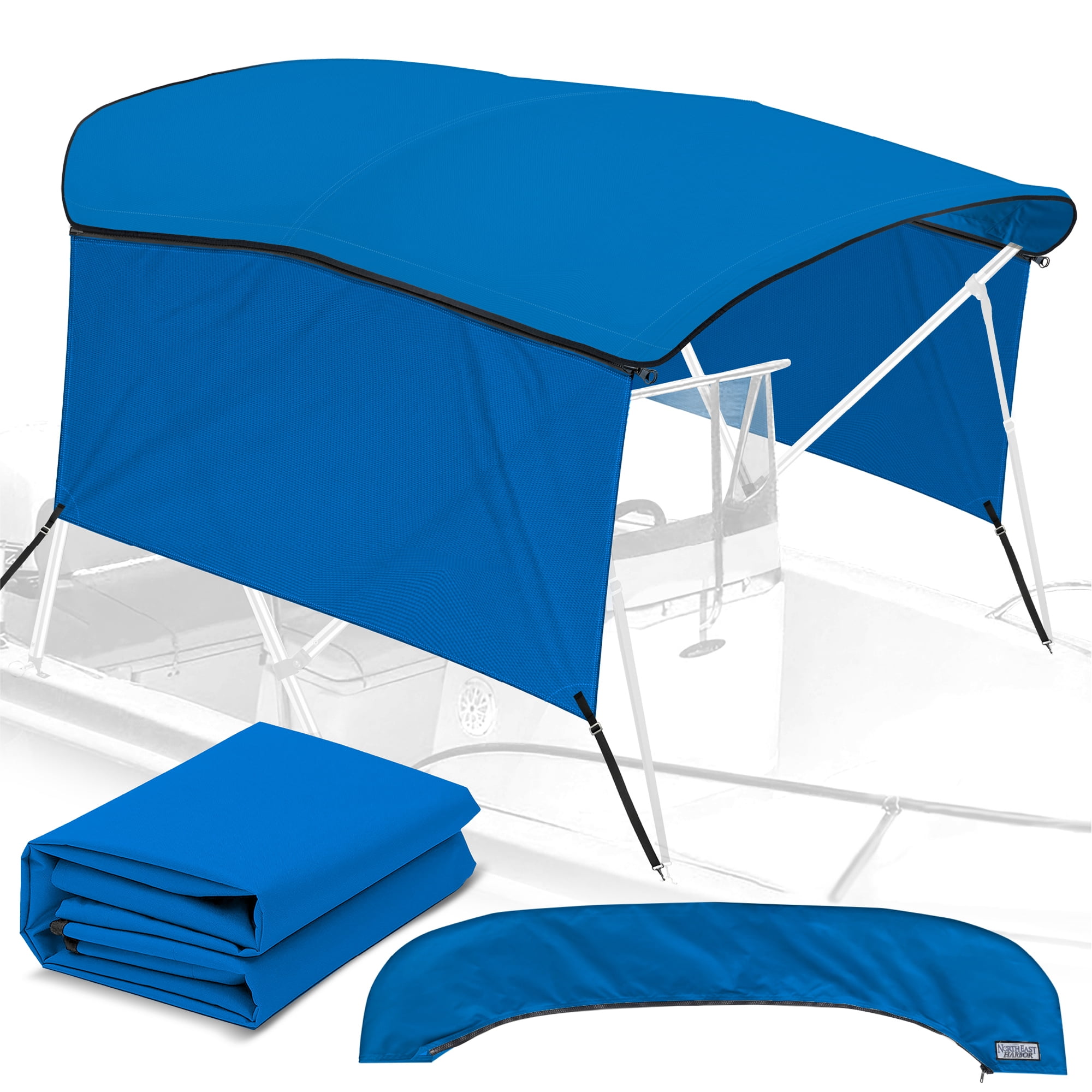 KNOX 4Bow Bimini Top Universal Replacement Canvas Cover with Side