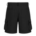 thumbnail image 6 of WOYY Kids School Cargo Shorts Boys Girls High Waisted Uniform Shorts, Sizes 5-15, Black, 6 of 7