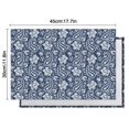thumbnail image 6 of Blue Pioneer Flower and Paisley Pattern Summer Placemats Table Placemats Set Of 4-Linen Kitchen Washable Placemats Table Mats 11.8"x17.7" Non-Slip Heat Resistant, 6 of 6
