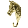 thumbnail image 1 of 3-D Solid Brass Horse Head Hook, 1 of 1