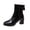 Black, variant on Women's Boots Anti Slip Arch Support Square Toe Winter Chunky Mid Calf Boots Red 7.5