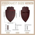 thumbnail image 2 of Shield Shape Wall Mount Wooden Holder 10x6.29x0.45inch Medieval Tribal Display Plaque with Metal Hooks Coconut Brown Wooden Swords Rack, 2 of 9