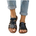 thumbnail image 4 of Taylonsss Women's Fashionable Plus-Size Pointed-Toe Open-Toe Sandals with Adjustable Buckle Soft Comfortable Sole for Spring Summer Daily Casual Use, 4 of 8