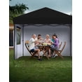 thumbnail image 7 of Luku 10x10 FT Commercial Pop-Up Canopy with One-Push Set-up, Waterproof UV Protection, 4 Detachable Sidewalls, Adjustable Height, Sturdy Steel Frame, Black Event Tent, 7 of 7