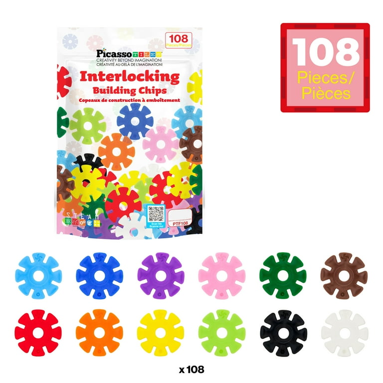 ピカソ 額装 「Circle of friendship」 PICASSO-TILES Rainbow Interlocking Plastic Building Chip