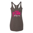 thumbnail image 2 of I Wear Pink for My Mom Survivor Awareness Tri-Blend Racerback Tank Top, Brown, X-Large, 2 of 3