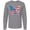 Athletic Heather, variant on Inktastic Patriotic Butterfly Long Sleeve T-Shirt
