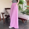 thumbnail image 5 of Women's Printed Bandage Pants, Elastic Waist With Pocket Detail, Casual Wide Leg Trousers For Boho Fashion Purple M, 5 of 7