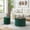 Dark Green, variant on Round Chenille Storage Ottoman with Drum Shaped Small Stool and MDF Desktop Panel - Dark Green,