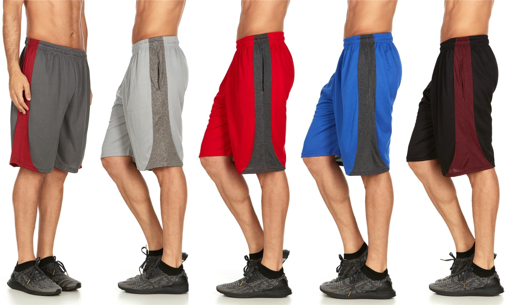 DARESAY Men's Mesh Shorts Pockets 5-Pack
