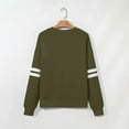 thumbnail image 3 of qucoqpe Women's Trendy Color Block Pullover Sweatshirts Oversized Long Sleeve Crewneck Sweatshirt Streetwear Top Army Green XL, 3 of 4