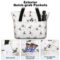thumbnail image 2 of Tote Bag for Women - Pug and Footprints Shoulder Bag - Large Utility Work Duffle Bag with Zipper Handbag for Travel, Work, Sprots, 2 of 5