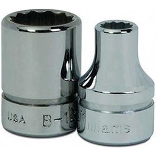 Williams & Snap On BM-1213 13 mm x 0.37 in. Drive 12 Point Shallow Socket