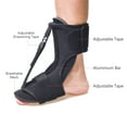 thumbnail image 3 of Fawoonu Foot Splint Brace for Foot Drop Correction, Unisex Single Unit, Ankle Protection, Plantar Fasciitis Support, Cloth Material, Black Color, 27 * 10 * 3cm Package Size, Lightweight 100g Package, 3 of 6