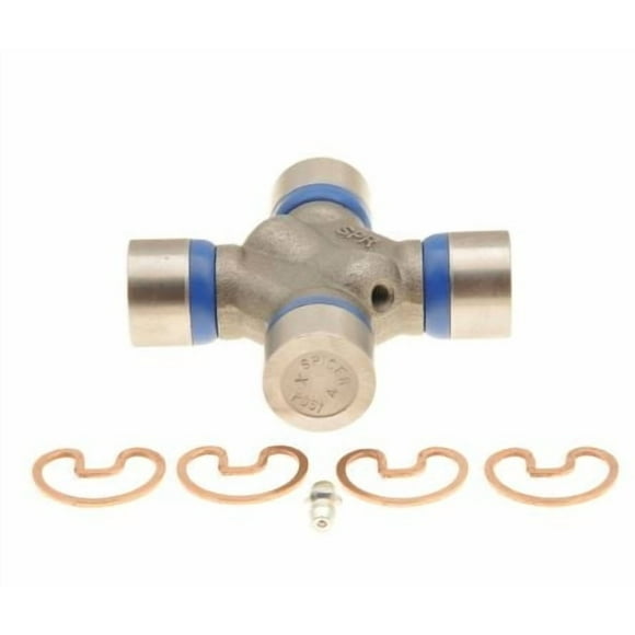 Dana Spicer Universal Joint 5-213X 1330 Design; Inside Retaining Clips; 4 Smooth Round Bearings; 1.062 Inch Diameter Bearings; 3.625 Inch Yoke Span; Steel; Greaseable